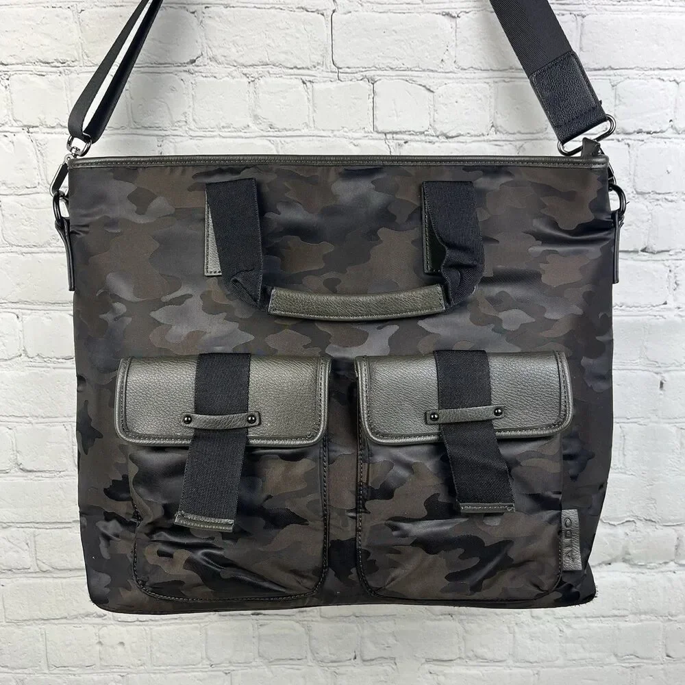 Aldo Messenger Tote Bag Camouflage Black Green Tactical Military Shoulder Strap